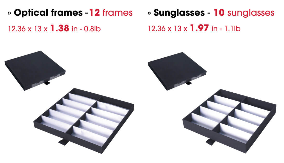 Optical trays two size available